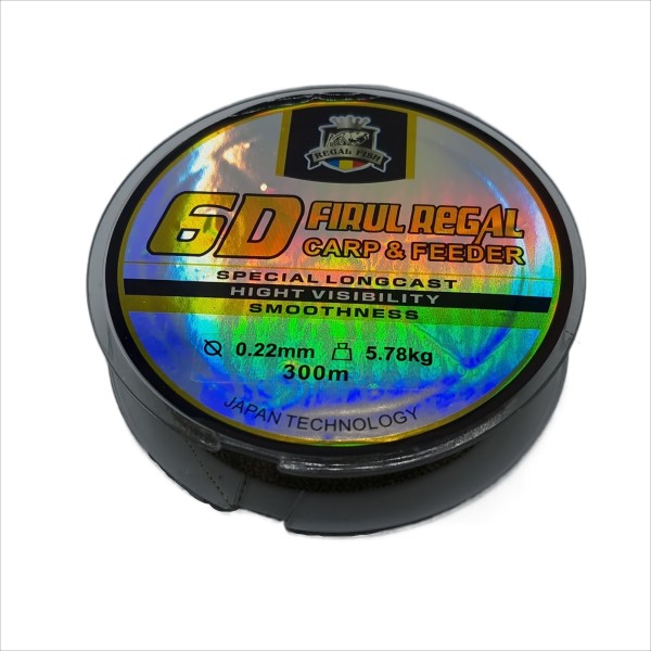 Monofilament fishing line, Regal Fish, 6D, 300 m, diameter 0.22 mm, 5.78 kg, camouflage color